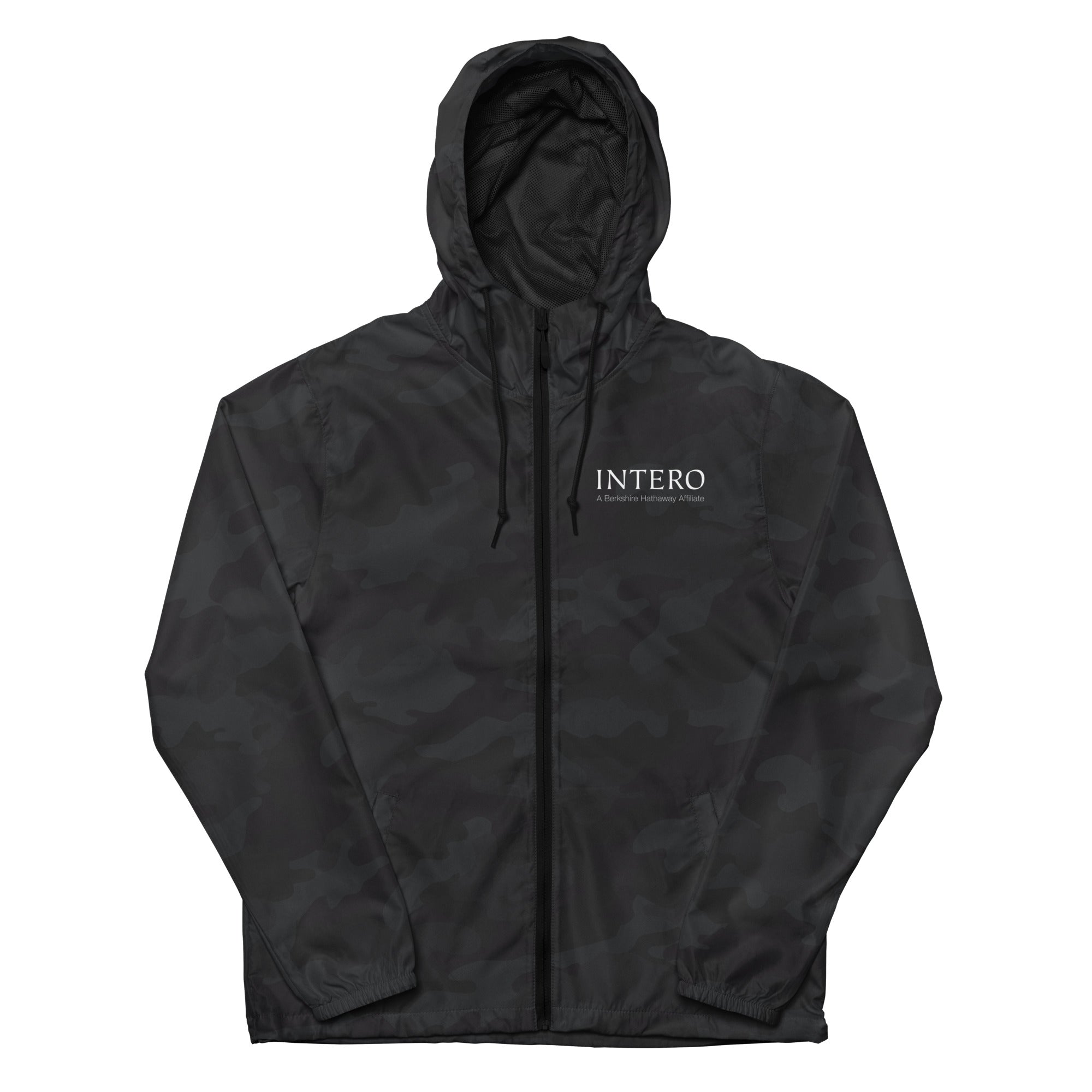 Unisex lightweight zip up windbreaker (Black)