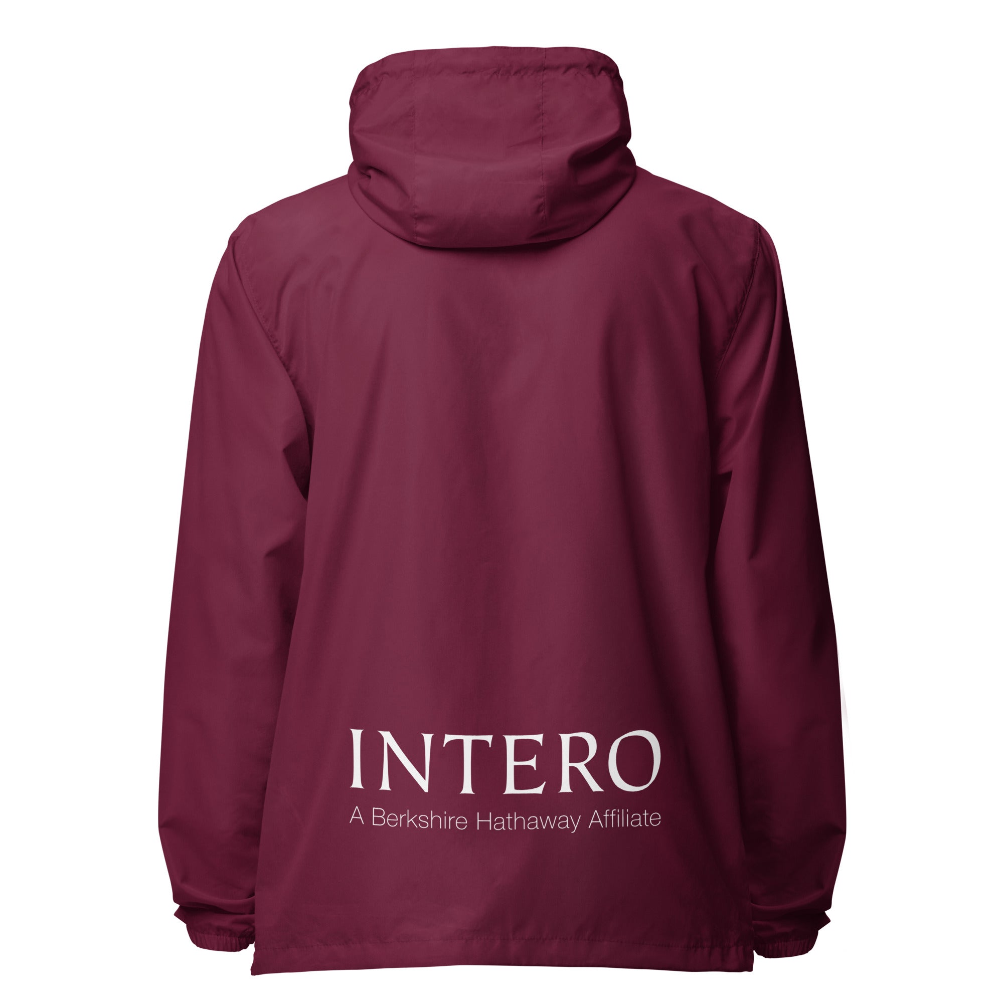 Unisex lightweight zip up windbreaker (Burgundy)