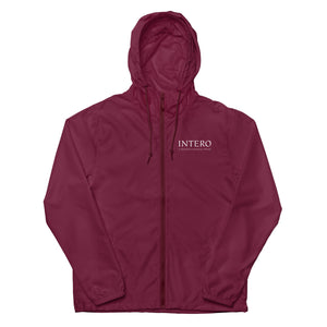 Unisex lightweight zip up windbreaker (Burgundy)