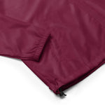 Unisex lightweight zip up windbreaker (Burgundy)