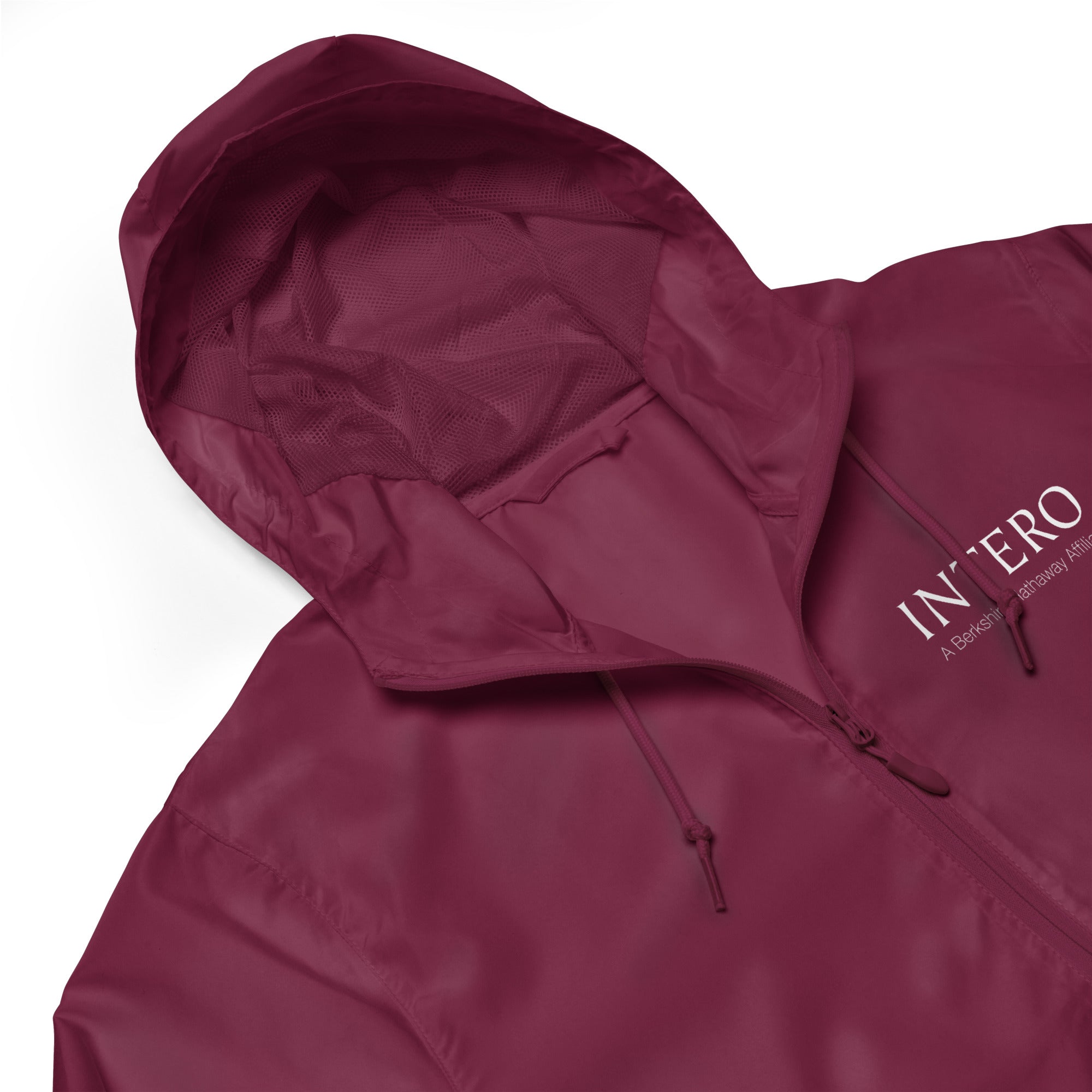 Unisex lightweight zip up windbreaker (Burgundy)