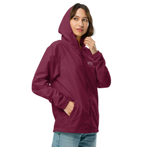 Unisex lightweight zip up windbreaker (Burgundy)