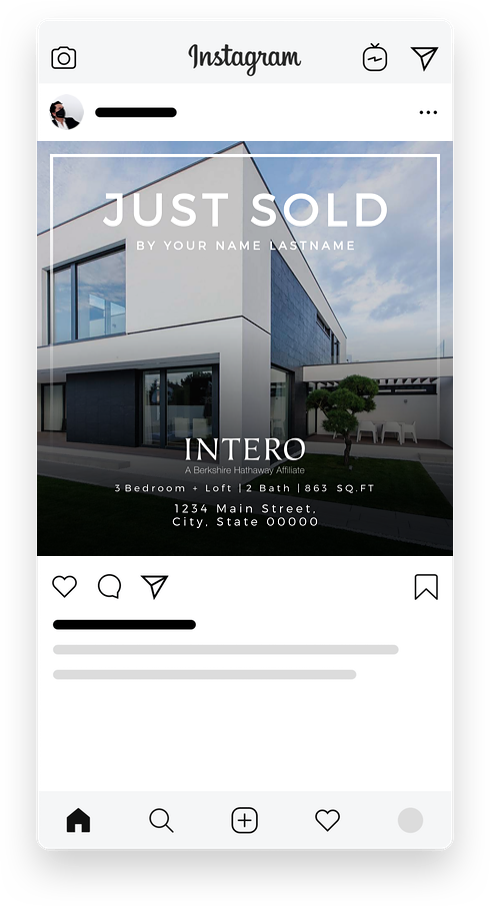 "Just Sold" Post with MLS Data