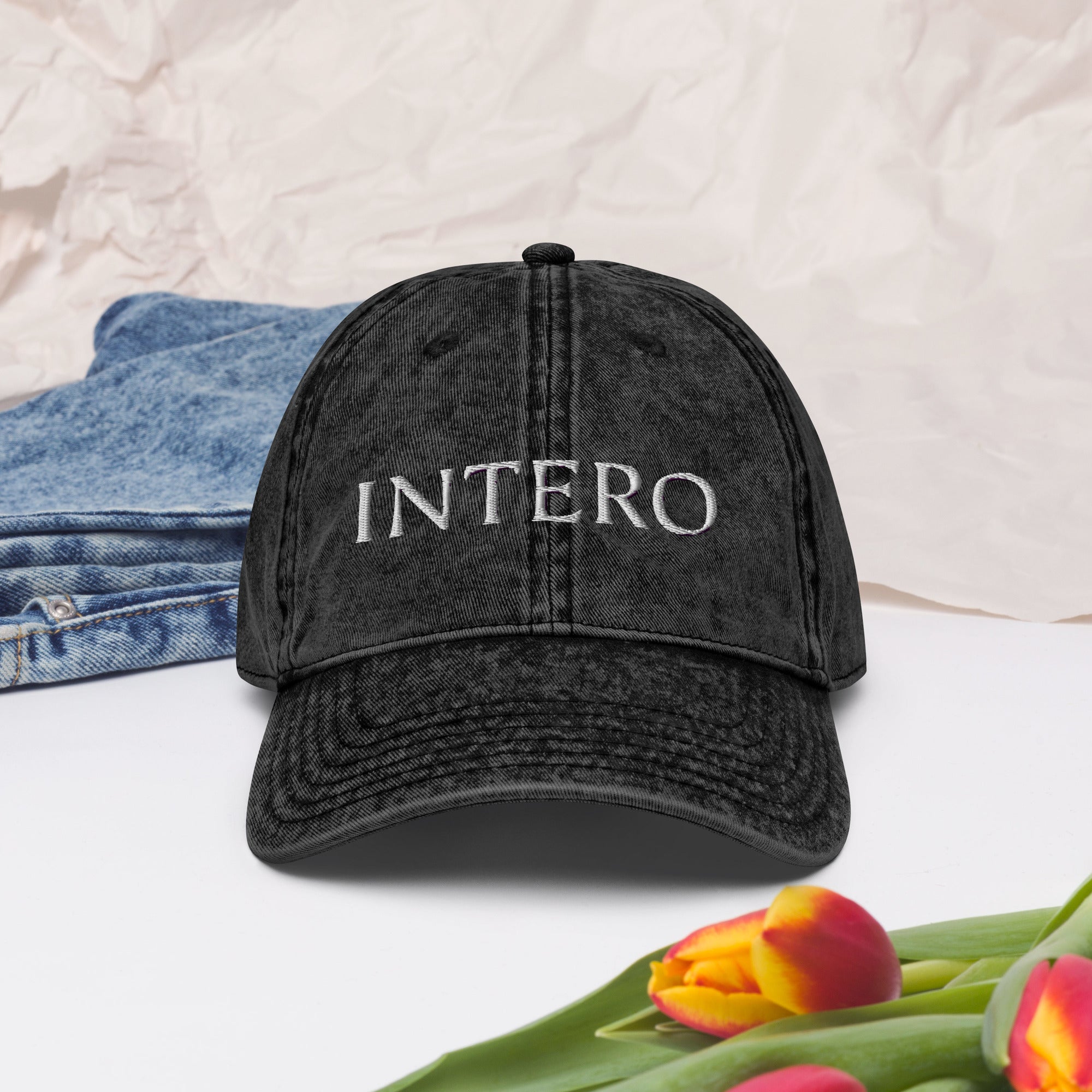 Dark Gray Vintage Cotton Twill Cap