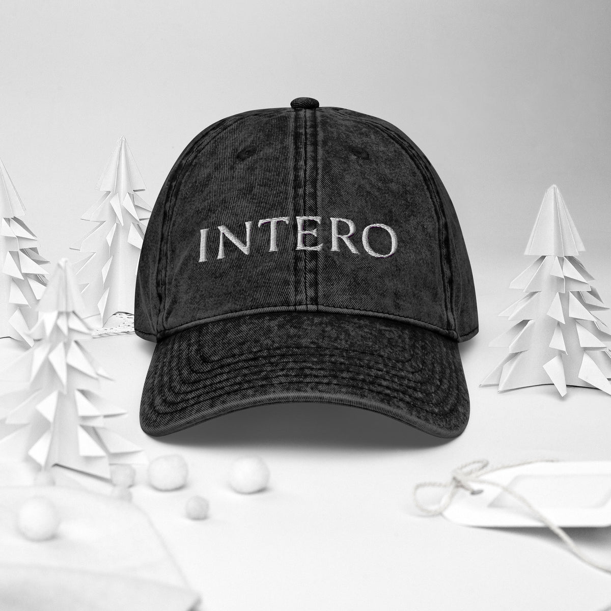 Dark Gray Vintage Cotton Twill Cap