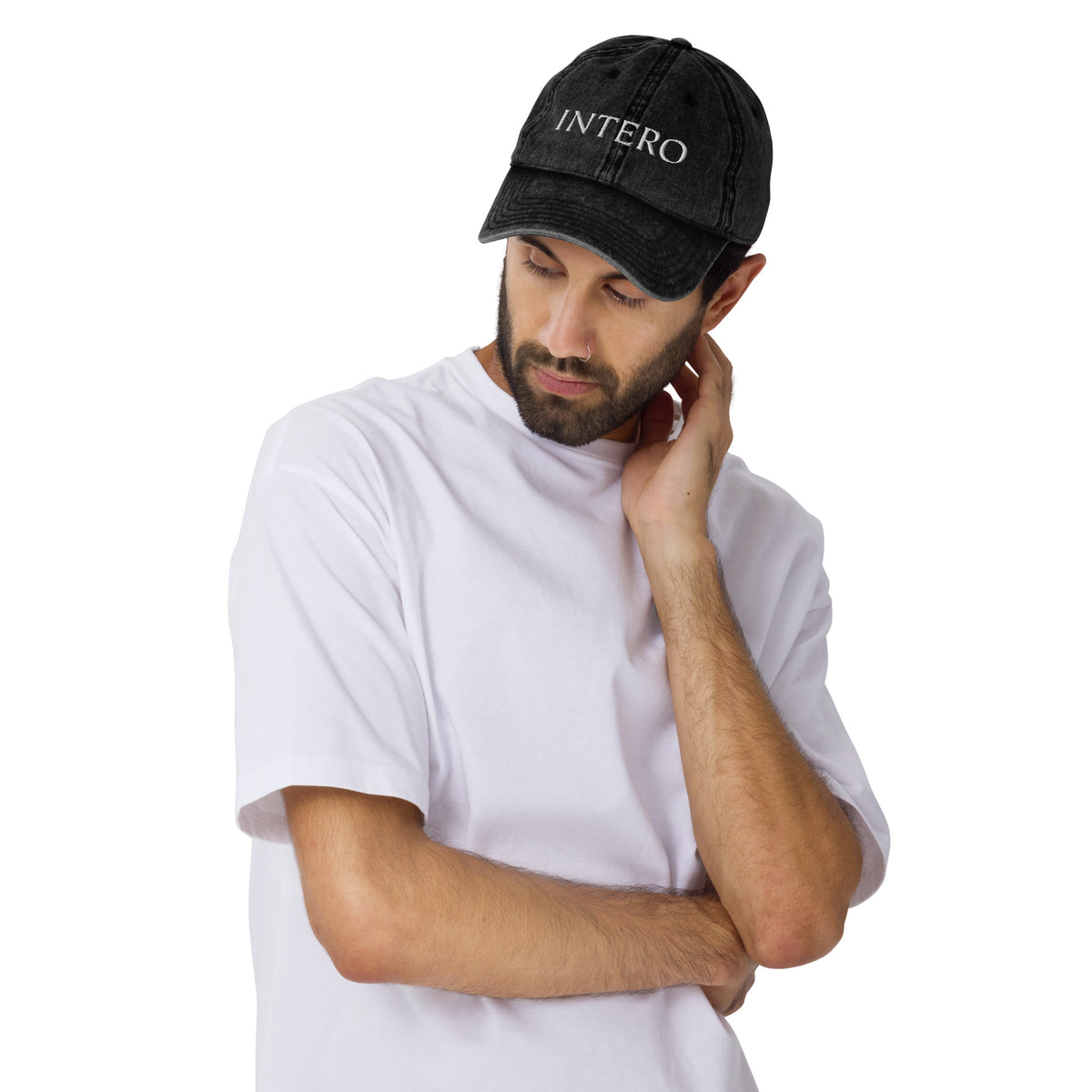 Dark Gray Vintage Cotton Twill Cap