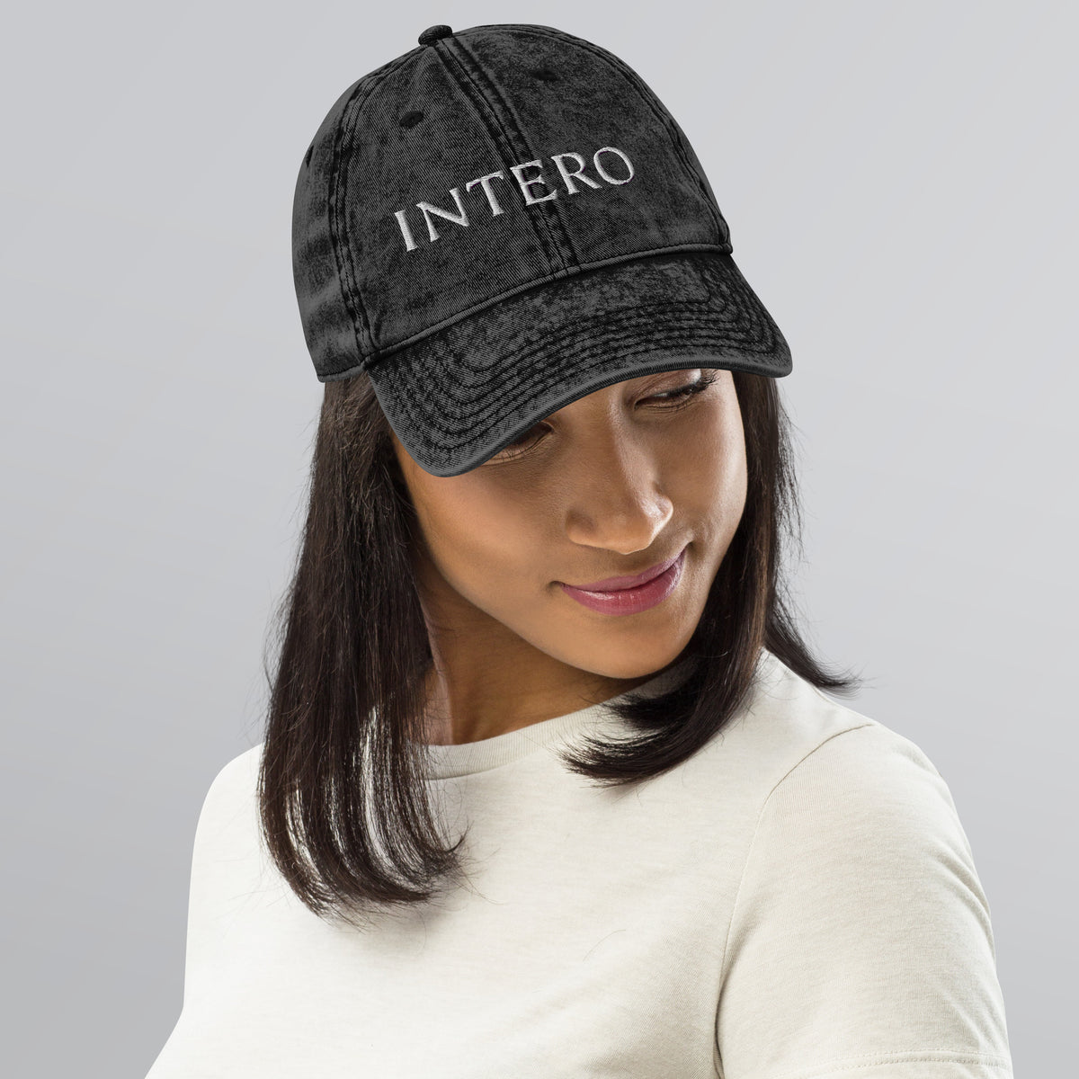 Dark Gray Vintage Cotton Twill Cap