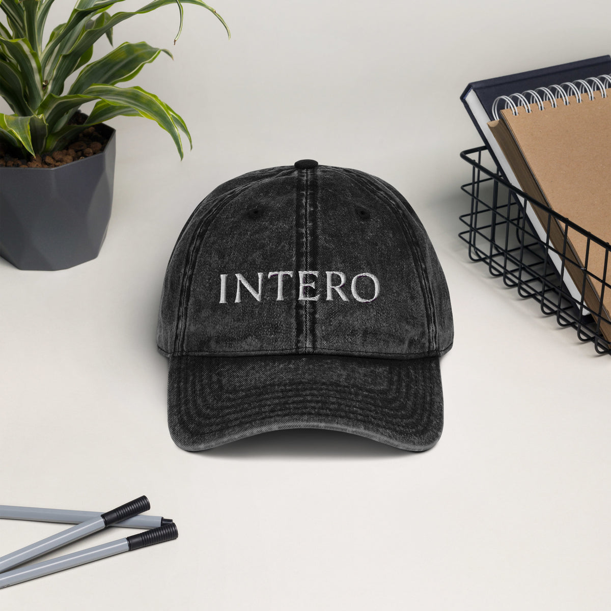 Dark Gray Vintage Cotton Twill Cap