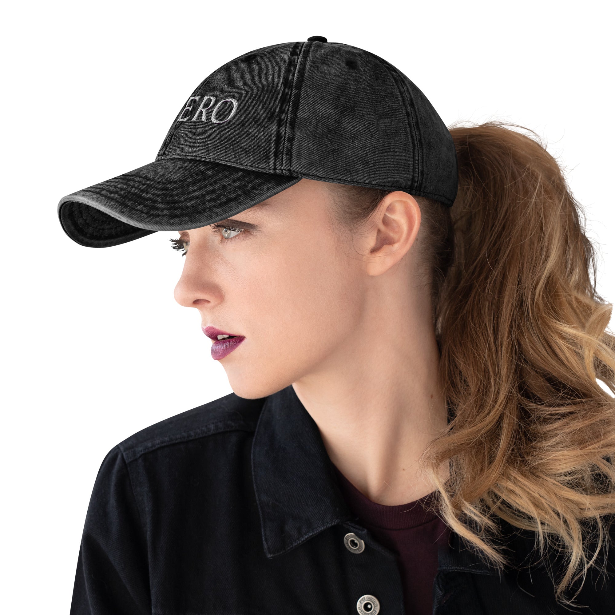 Dark Gray Vintage Cotton Twill Cap