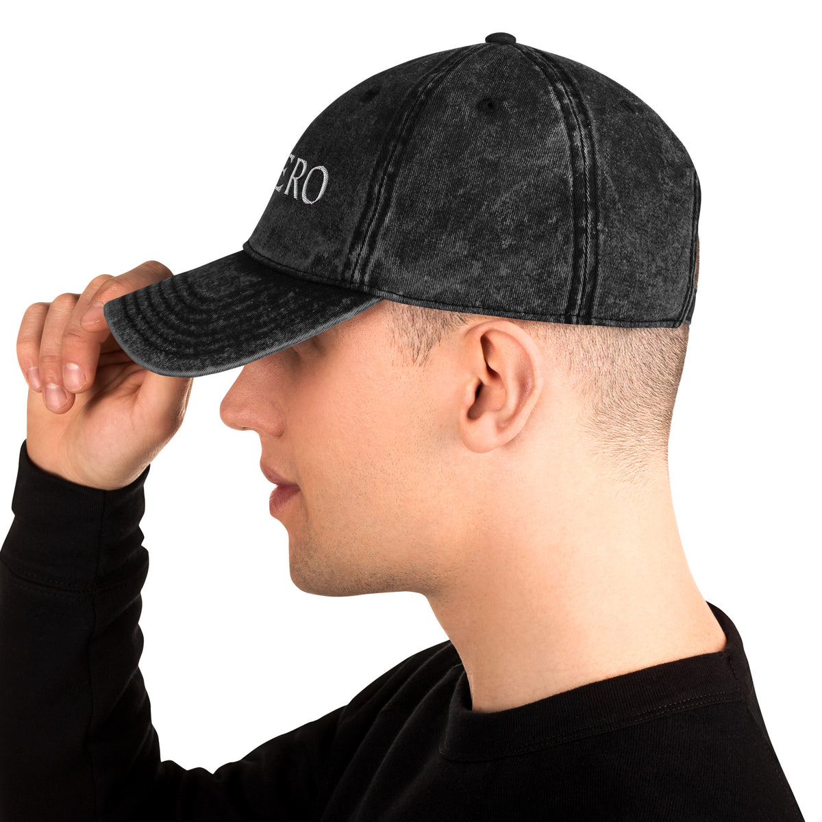 Dark Gray Vintage Cotton Twill Cap