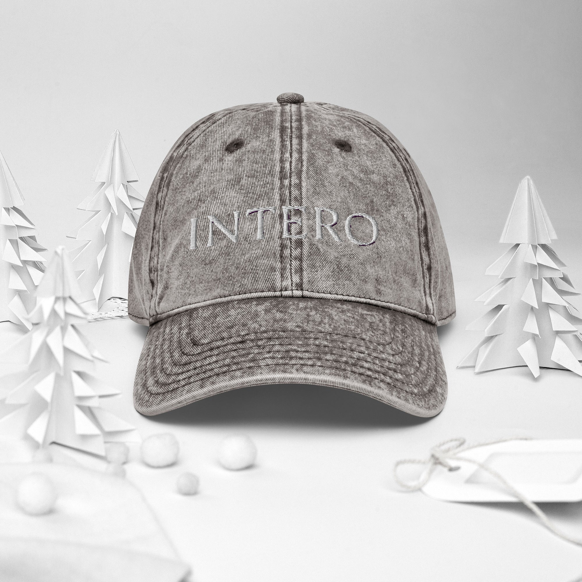 Dark Gray Vintage Cotton Twill Cap