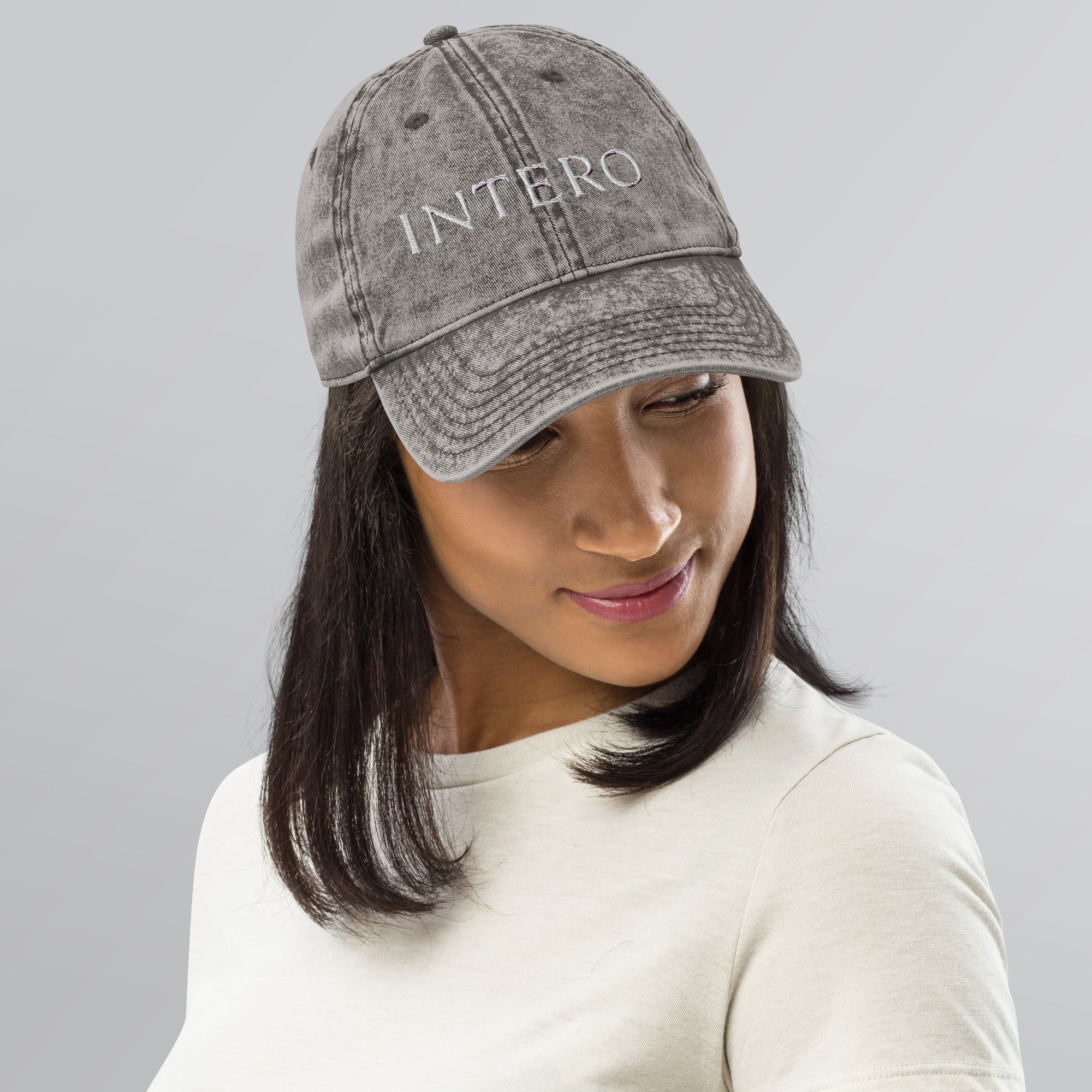Dark Gray Vintage Cotton Twill Cap