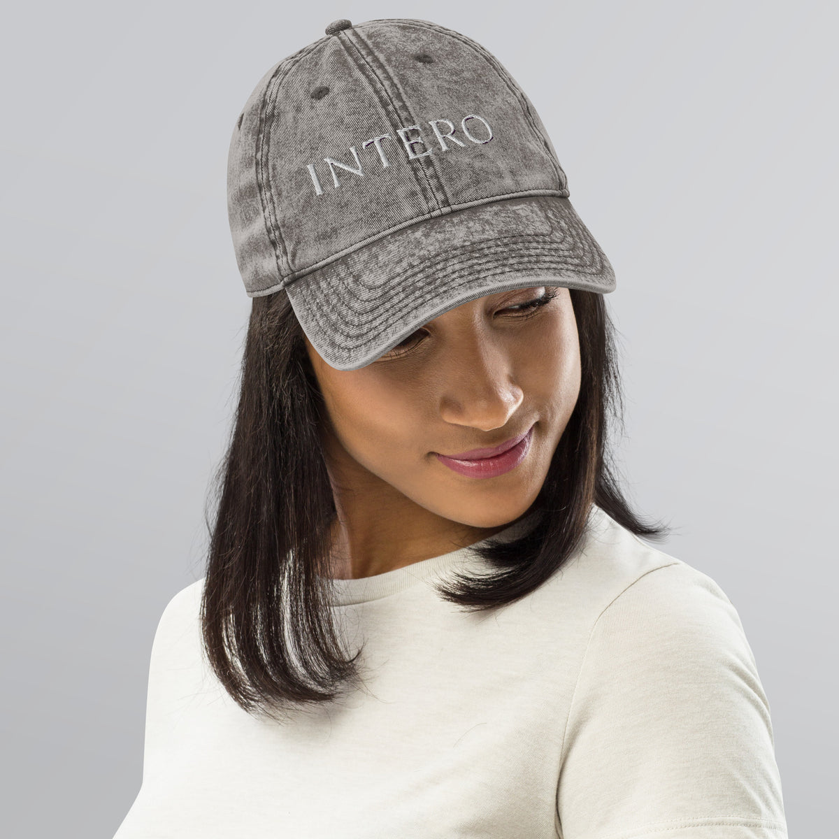 Dark Gray Vintage Cotton Twill Cap