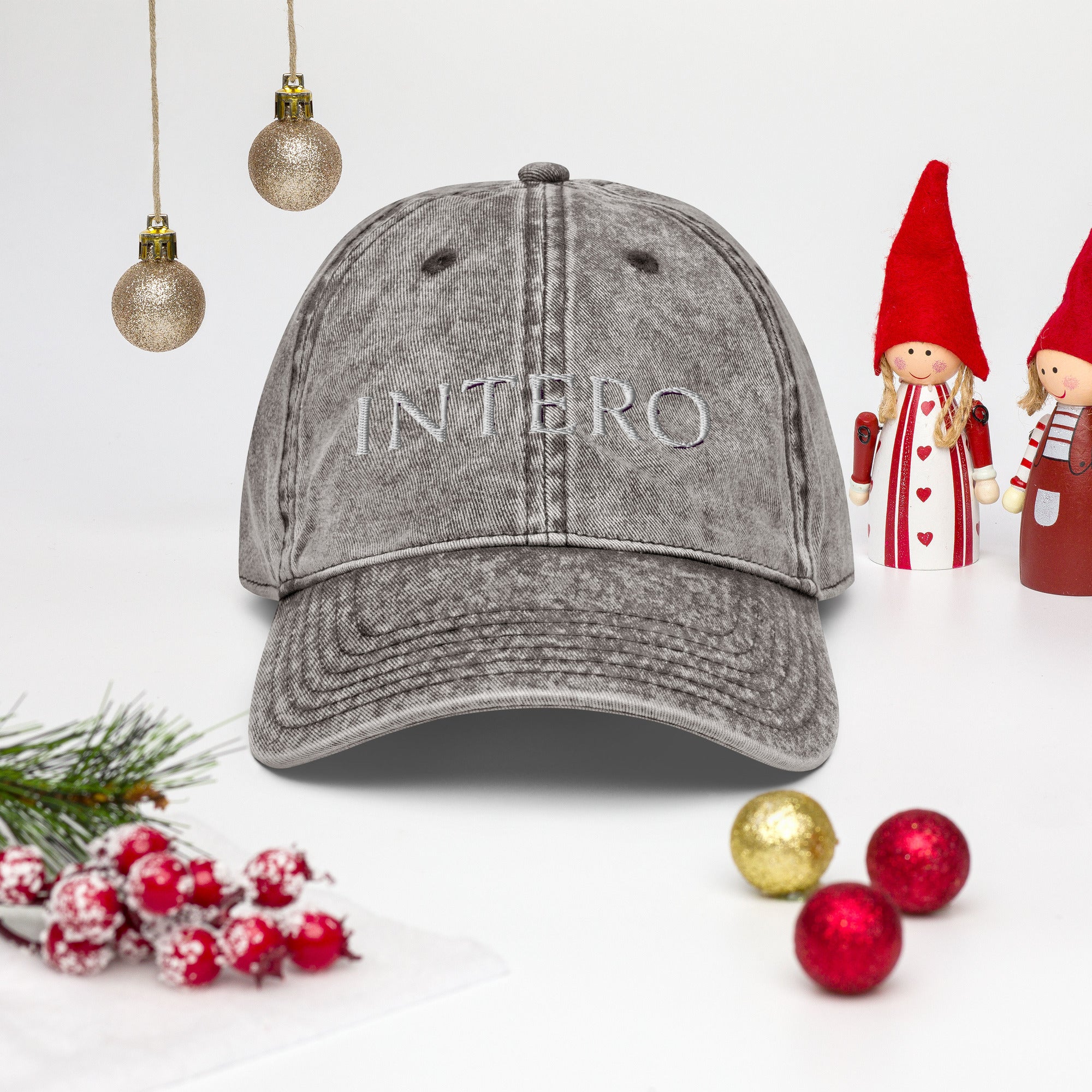 Dark Gray Vintage Cotton Twill Cap