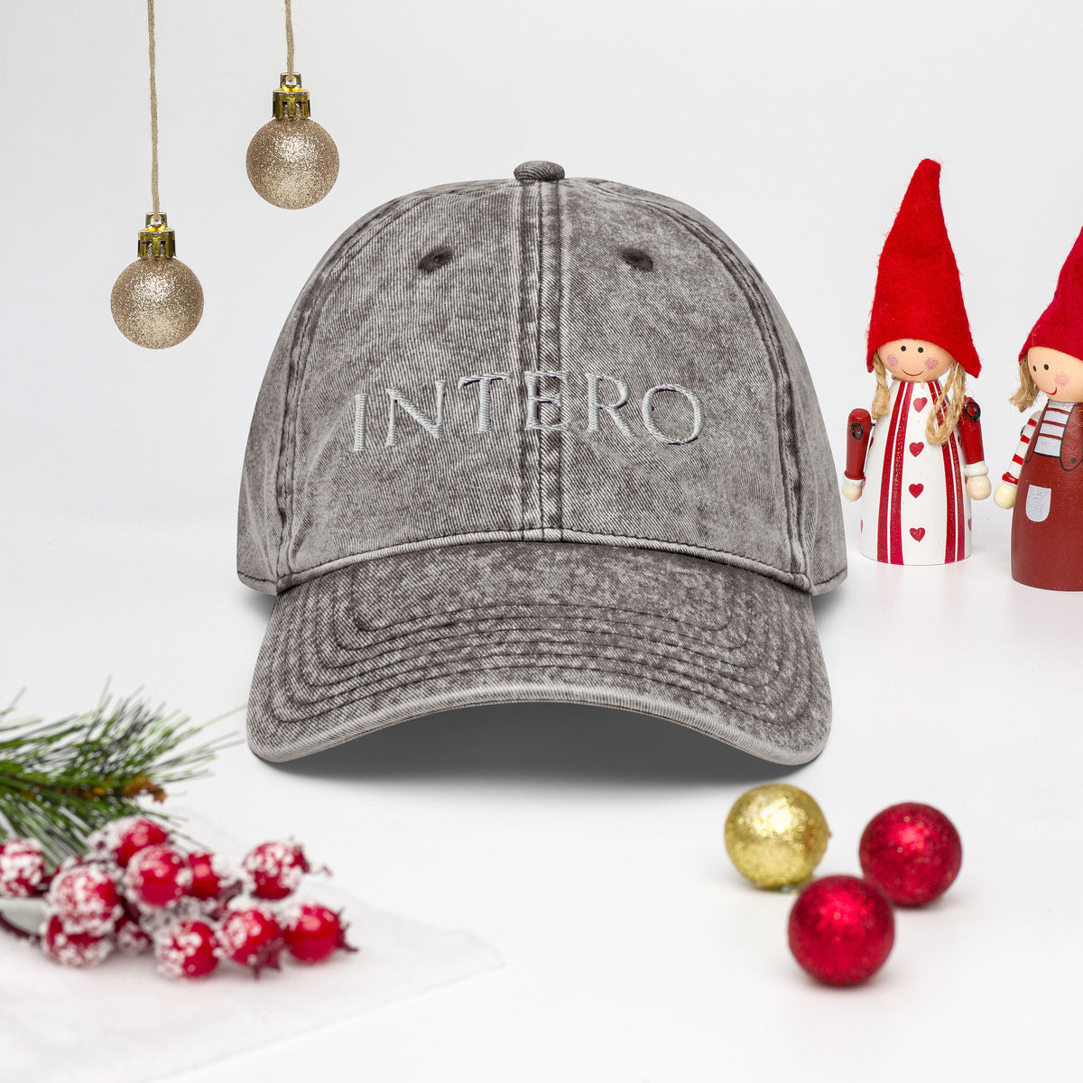 Dark Gray Vintage Cotton Twill Cap