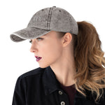 Dark Gray Vintage Cotton Twill Cap