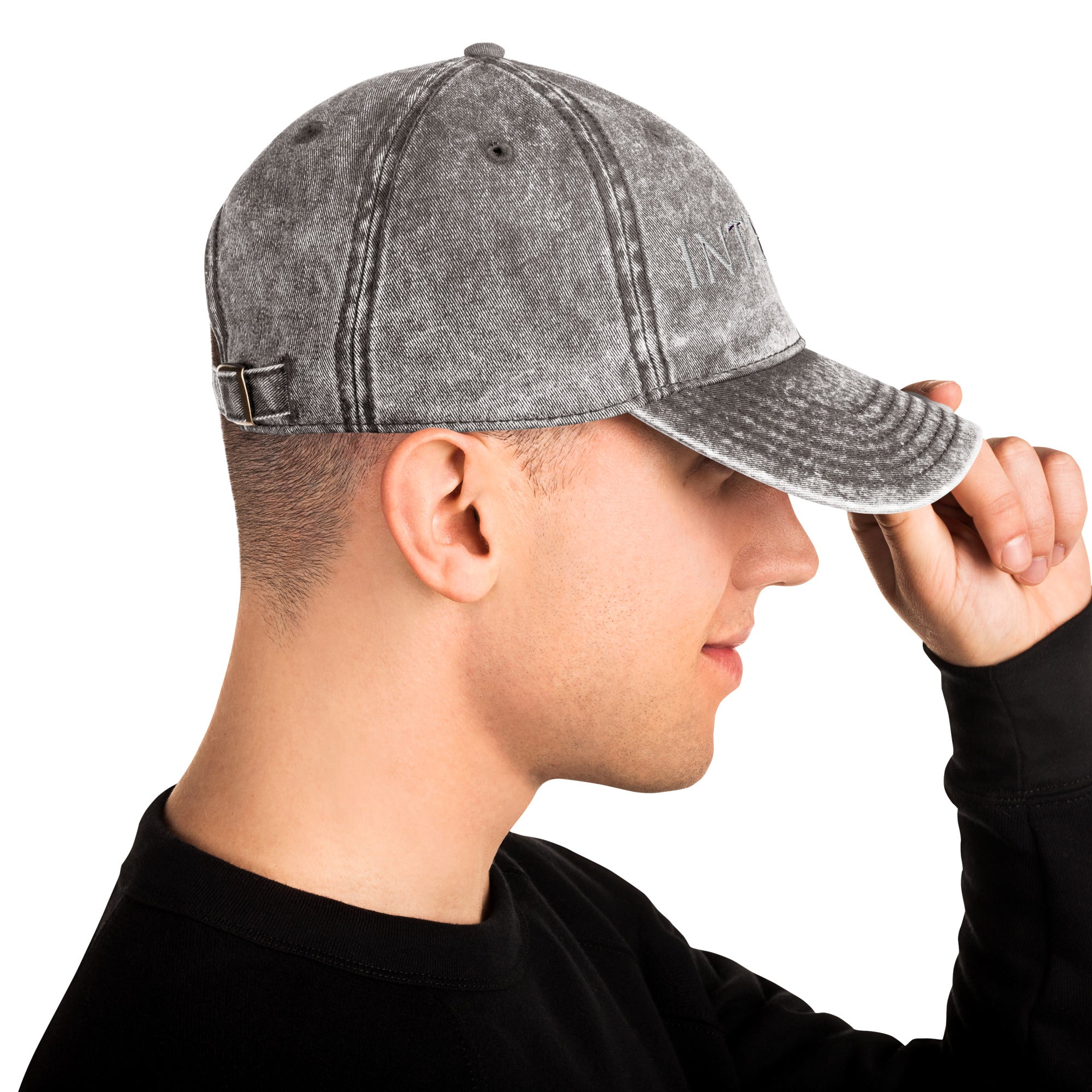 Dark Gray Vintage Cotton Twill Cap