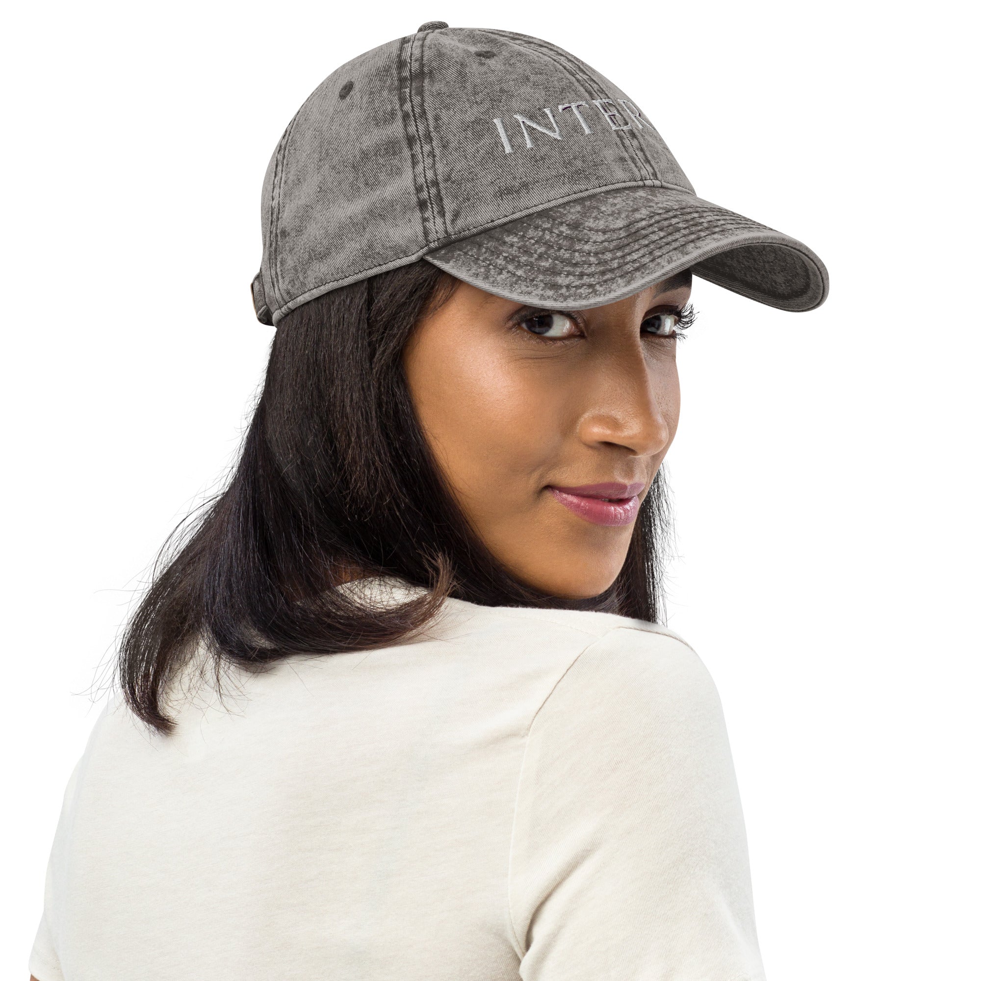 Dark Gray Vintage Cotton Twill Cap