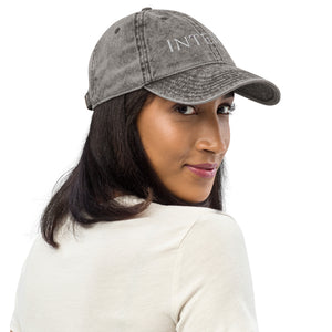Dark Gray Vintage Cotton Twill Cap