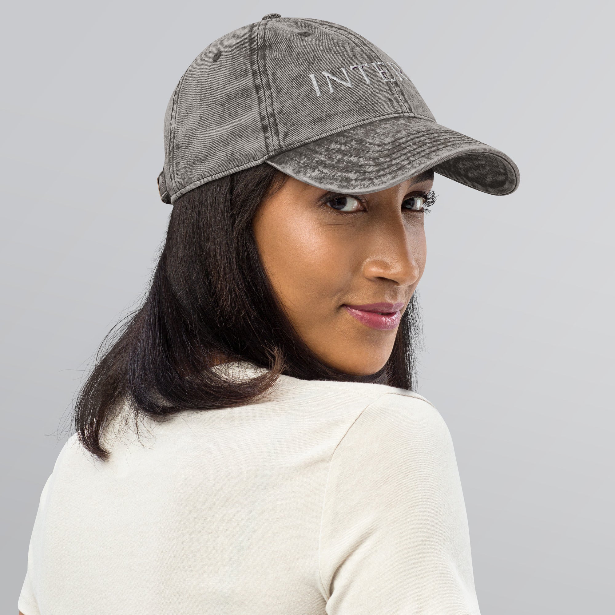 Dark Gray Vintage Cotton Twill Cap