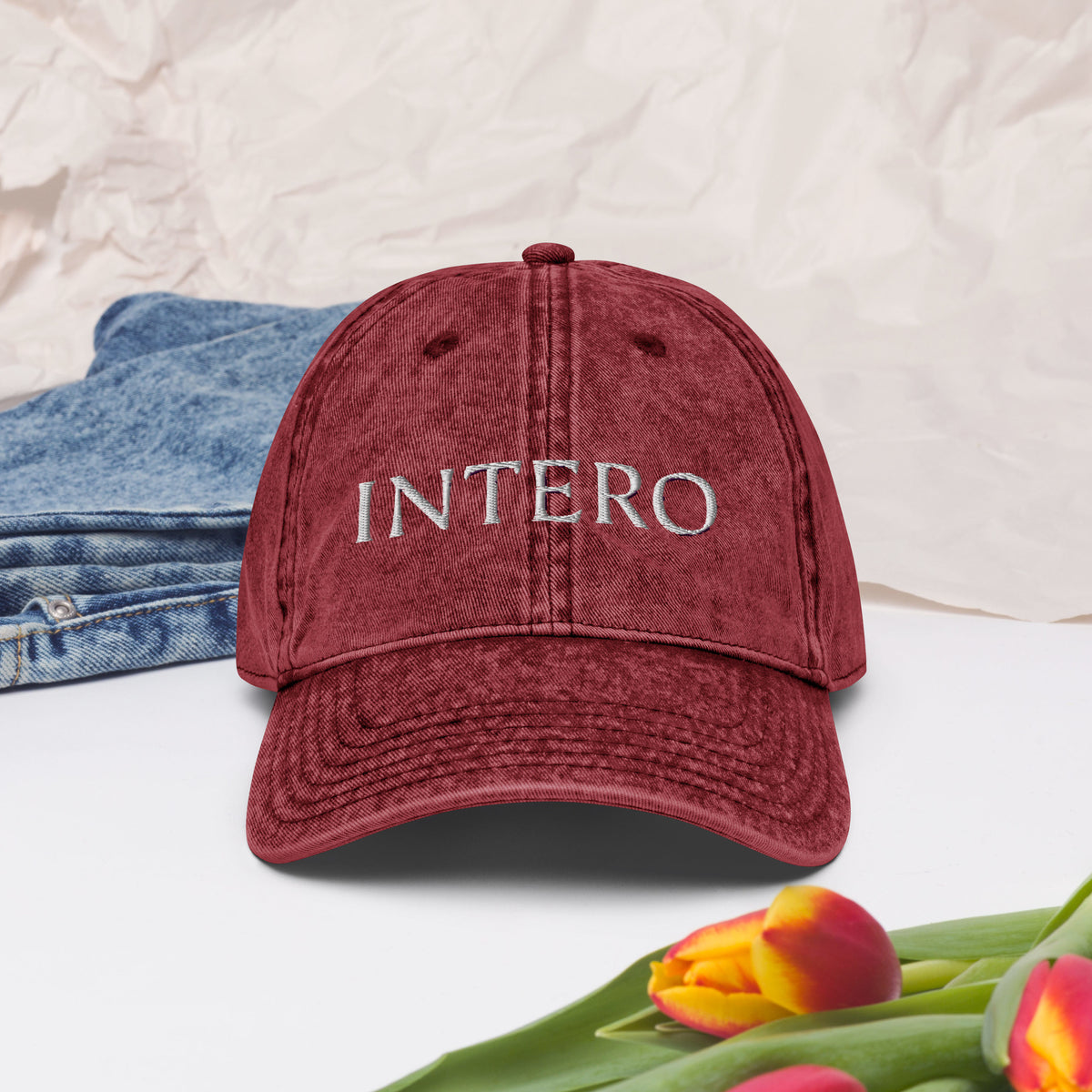Maroon Vintage Cotton Twill Cap