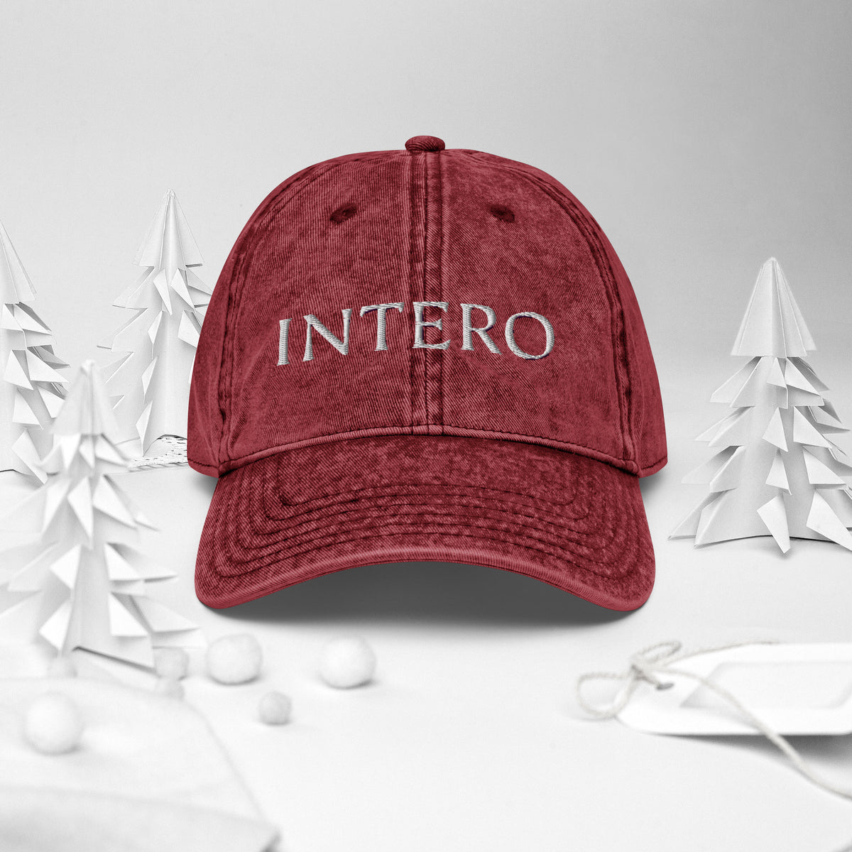 Maroon Vintage Cotton Twill Cap